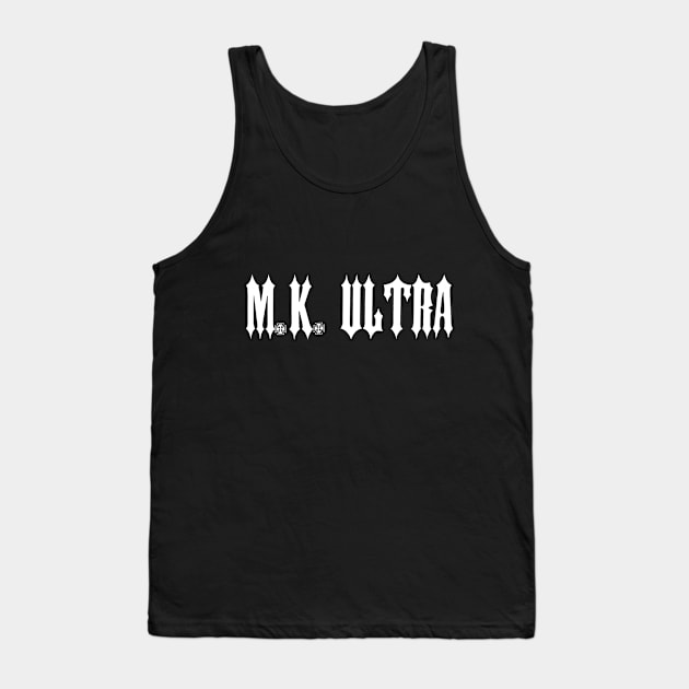 M.K. ULTRA Classic Logo WHITE - Tank Top by MKULTRA